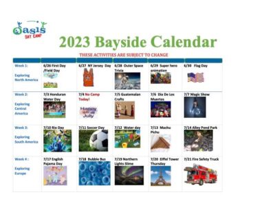 2023 Bayside Calendar
